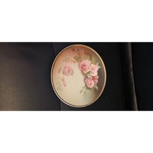 Thomas Sevres Mentone Rose Signed and Hand Painted Display Plate 6"